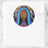 Onze Lieve Vrouw van Guadalupe door Prisarts Ronde Sticker (Tas)