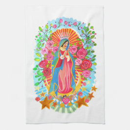 Onze Lieve Vrouw van Guadalupe Eenvoudige Witte Ke Theedoek