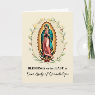 Onze-Lieve-Vrouw van Guadalupe-feestdag zegeningen Kaart