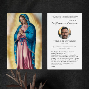 Onze-Lieve-Vrouw van Guadalupe Foto Gebed Kaarten Visitekaartje
