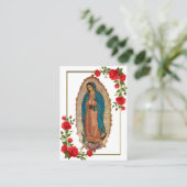 Onze Lieve Vrouw van Guadalupe Foto Memorial Gebed Plaatskaartje (Staand voorkant)