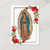 Onze Lieve Vrouw van Guadalupe Foto Memorial Gebed Plaatskaartje (Voorkant)