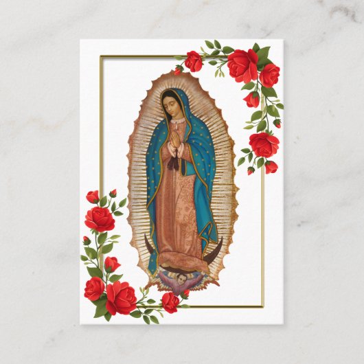 Onze Lieve Vrouw van Guadalupe Foto Memorial Gebed Plaatskaartje (Voorkant)