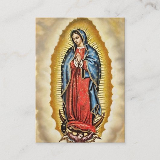 Onze Lieve Vrouw van Guadalupe Foto Memorial Gebed Plaatskaartje (Voorkant)