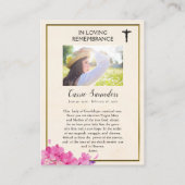 Onze-Lieve-Vrouw van Guadalupe Gebed Kaart Plaatskaartje (Achterkant)