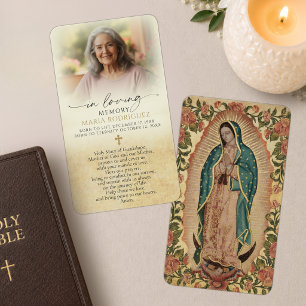 Onze-Lieve-Vrouw van Guadalupe Gebedsfoto Troostka Visitekaartje