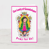 Onze Lieve Vrouw van Guadalupe Gevouwen Wenskaart Kaart (Voorkant)