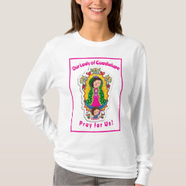 Onze Lieve Vrouw van Guadalupe Gevouwen Wenskaart T-shirt