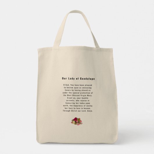Onze Lieve Vrouw van Guadalupe Gevouwen Wenskaart Tote Bag (Achterkant)