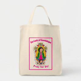 Onze Lieve Vrouw van Guadalupe Gevouwen Wenskaart Tote Bag