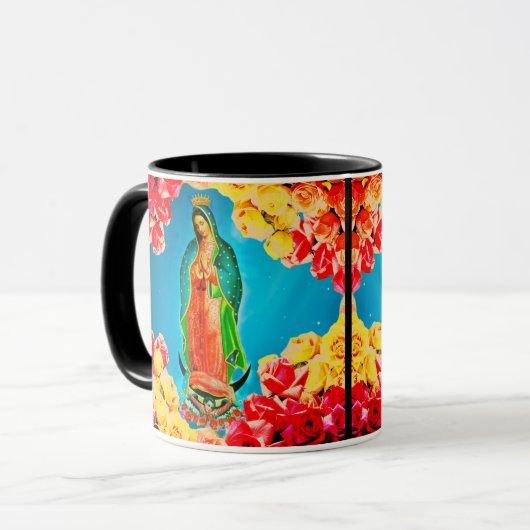 Onze-Lieve-Vrouw van Guadalupe Gift Koffie Mok (Voorkant links)