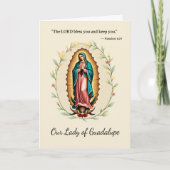 Onze-Lieve-Vrouw van Guadalupe Gods Vrede en Zegen Kaart (Voorkant)