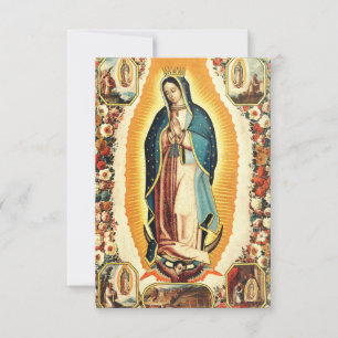 Onze-Lieve-Vrouw van Guadalupe Heilige Kaart Lat