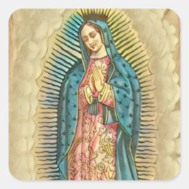 Onze Lieve Vrouw van Guadalupe Katholiek Hispanic  Vierkante Sticker