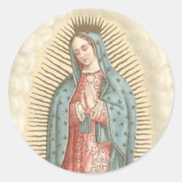 Onze Lieve Vrouw van Guadalupe Katholiek Mexico Re Ronde Sticker