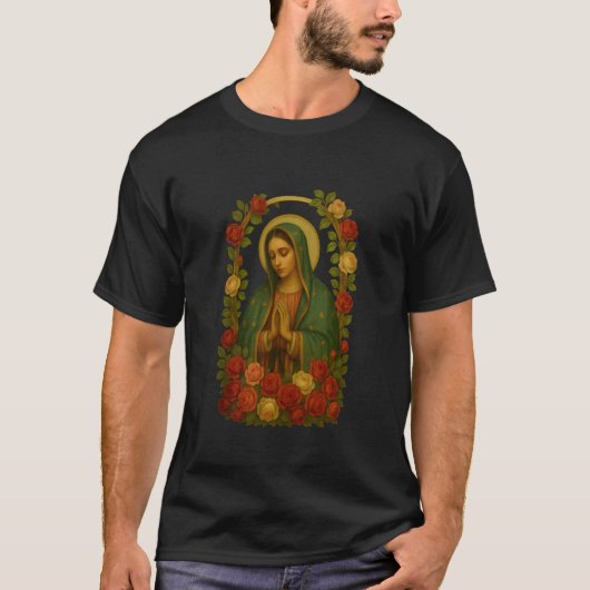 Onze Lieve Vrouw van Guadalupe Katholieke Nuestra T-shirt (Voorkant)