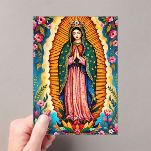 Onze-Lieve-Vrouw van Guadalupe Maagd Maria bidt vo Acryl Uitnodigingen