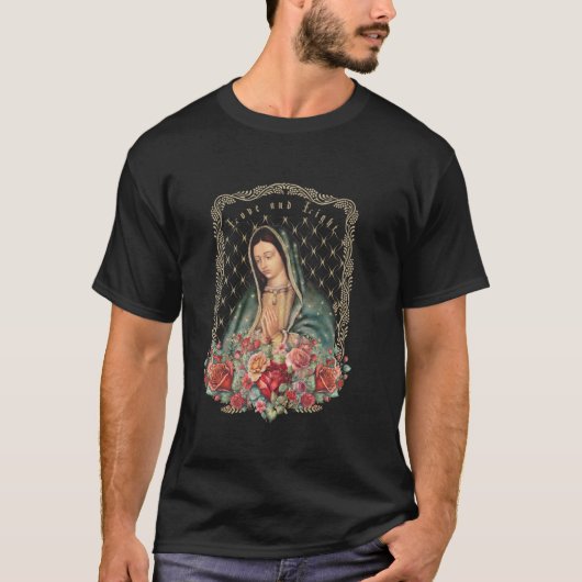 Onze-Lieve-Vrouw van Guadalupe Maagd Maria Katholi T-shirt (Voorkant)