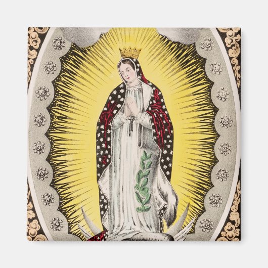 Onze-Lieve-Vrouw van Guadalupe Magneet (Voorkant)