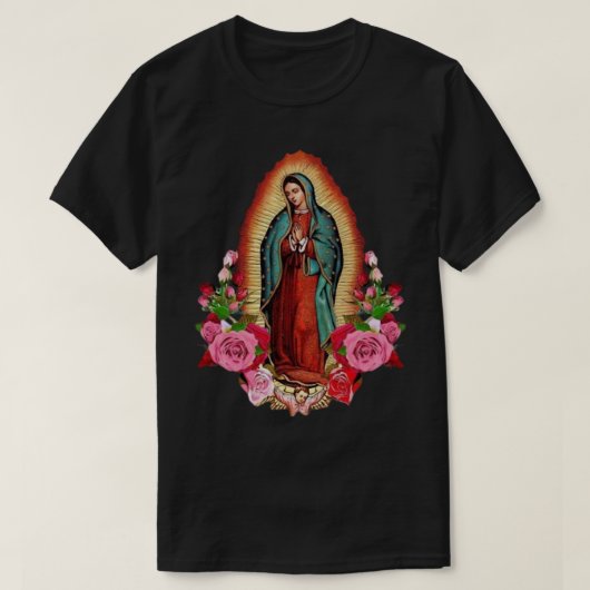 Onze Lieve Vrouw van Guadalupe Mexicaanse Maagd Ma T-shirt (Design voorkant)