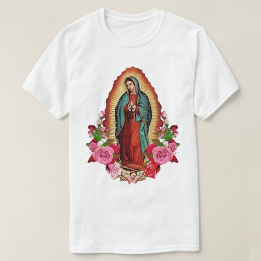 Onze Lieve Vrouw van Guadalupe Mexicaanse Maagd Ma T-shirt (Design voorkant)