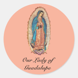 Onze-Lieve-Vrouw van Guadalupe Miraculieuze Tilma Ronde Sticker