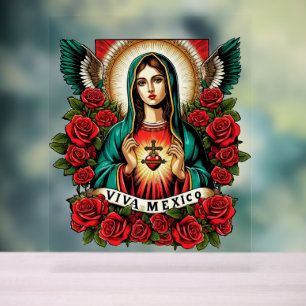Onze-Lieve-Vrouw van Guadalupe Moeder Maria Viva M Acryl Bord