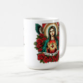Onze-Lieve-Vrouw van Guadalupe Moeder Maria Viva M Koffiemok (Voorkant rechts)