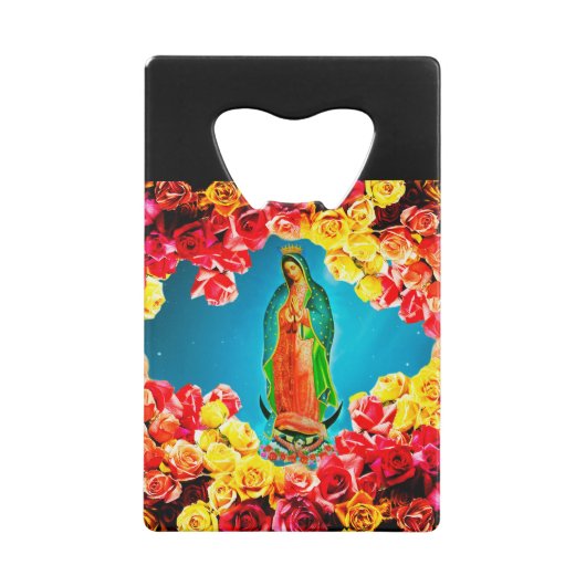 Onze-Lieve-Vrouw van Guadalupe Portemonnee Grootte Creditkaart Flessenopener (Achterkant)