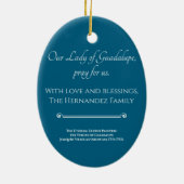 Onze-Lieve-Vrouw van Guadalupe | Religieus Aandenk Keramisch Ornament (Achterkant)