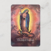 Onze Lieve Vrouw van Guadalupe Rev 12 met Memorare Informatiekaartje (Voorkant)
