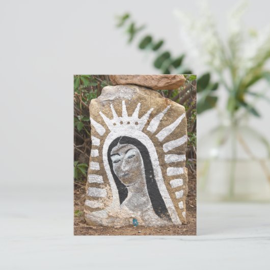 Onze Lieve Vrouw van Guadalupe Rock Painting, Albu Briefkaart (Staand voorkant)