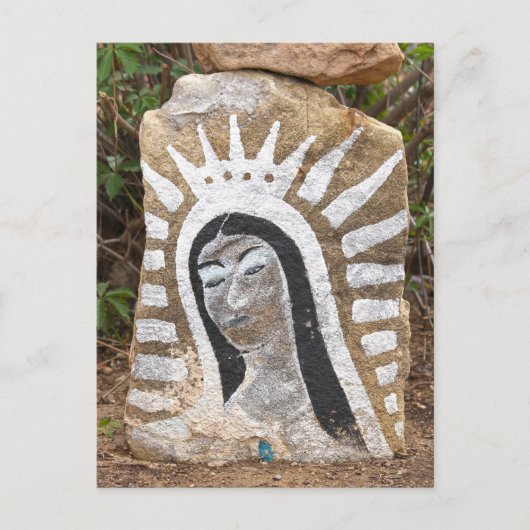 Onze Lieve Vrouw van Guadalupe Rock Painting, Albu Briefkaart (Voorkant)