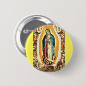 Onze-Lieve-Vrouw van Guadalupe Ronde Button 5,7 Cm (Voorkant /achterkant)