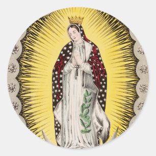 Onze-Lieve-Vrouw van Guadalupe Ronde Sticker