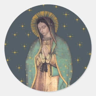 Onze-Lieve-Vrouw van Guadalupe-ronde stickerpagina Ronde Sticker
