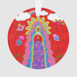 Onze Lieve Vrouw van Guadalupe Rood Ornament
