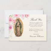 Onze-Lieve-Vrouw van Guadalupe Roses Katholieke be Bedankkaart (Voorkant)