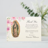 Onze-Lieve-Vrouw van Guadalupe Roses Katholieke be Bedankkaart (Staand voorkant)