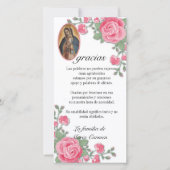 Onze-Lieve-Vrouw van Guadalupe Rouwbetuiging Spaan Bedankkaart (Voorkant)