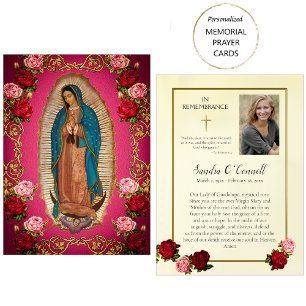Onze-Lieve-Vrouw-van-Guadalupe-rouwgebedskaart Visitekaartje