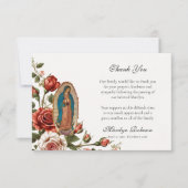 Onze-Lieve-Vrouw van Guadalupe Rozen Bedankkaart (Voorkant)