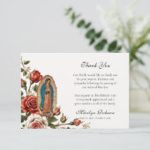 Onze-Lieve-Vrouw van Guadalupe Rozen Bedankkaart (Staand voorkant)
