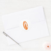 Onze-Lieve-Vrouw van Guadalupe sinaasappel Ronde Sticker (Envelop)