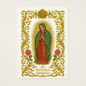 Onze-Lieve-Vrouw van Guadalupe - Spaans begrafenis Visitekaartje (Voorkant)