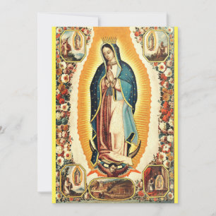 Onze Lieve Vrouw van Guadalupe Stralende Kunst Feestdagenkaart