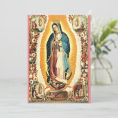 Onze Lieve Vrouw van Guadalupe Stralende Kunst Kaart (Staand voorkant)