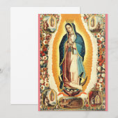 Onze Lieve Vrouw van Guadalupe Stralende Kunst Kaart (Voorkant / Achterkant)