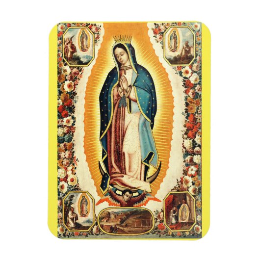 Onze Lieve Vrouw van Guadalupe Stralende Kunst Magneet (Verticaal)
