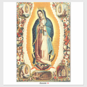 Onze-Lieve-Vrouw van Guadalupe Stralende Kunst Sticker